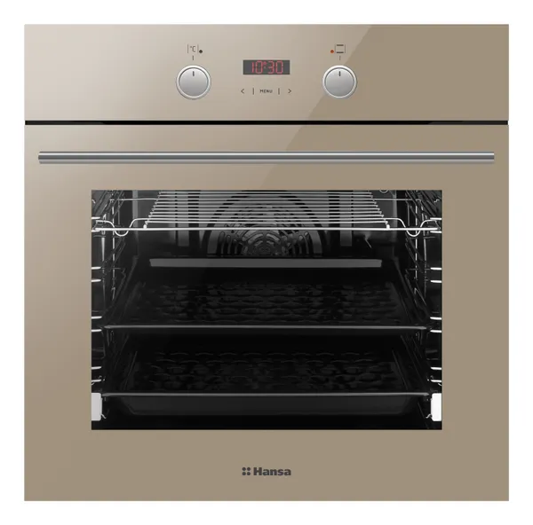 Духова шафа Hansa електрична, 65л, A, дисплей, конвекція, бежевий