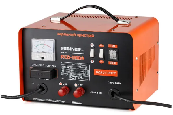 Пуско-зарядний пристрій 12/24 В, 300 А/г Rebiner RCD-350A