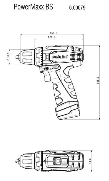 Шурупокрут-дриль акумуляторний Metabo PowerMaxx BS 10.8В 2x2.0А·год 17·34Нм 0-360·0-1400об·хв 0.95кг ціна в Україні