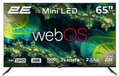 Телевизор 65" 2E MiniLED 4K 60Hz Smart WebOS Black фото