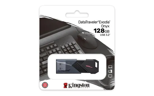 Накопичувач Kingston  128GB USB 3.2 Type-A Gen1 DT Exodia Onyx