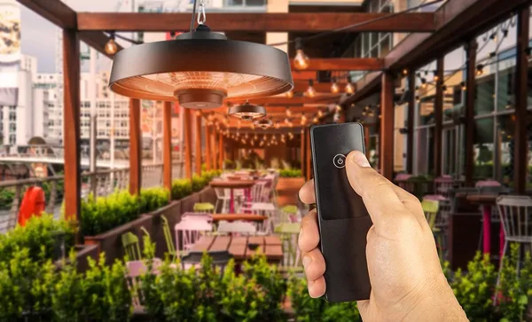 Обогреватель инфракрасный Neo Tools, подвесной, 2000Вт, 50.5х50.5х25.5см, пульт, IP44 цена в Украине