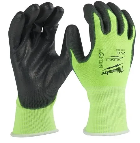 Рукавиці Hi-Vis сигнальні MILWAUKEE, з опором порізам 1/A рівня, розмір 11/XXL цена в Украине