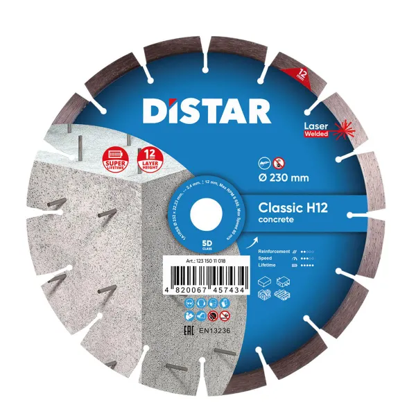 Круг алмазный отрезной Distar 1A1RSS 232 Classic H12 фото №1