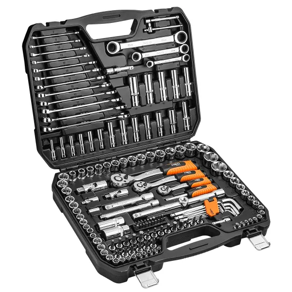 Набiр торцевих ключів Neo Tools, 1, 4, 3, 1/2" CrV, 150 шт. фото №1