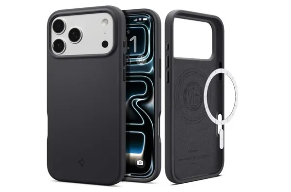 Чехол Spigen для iPhone 17 Pro, Silicone Fit MagFit, Black