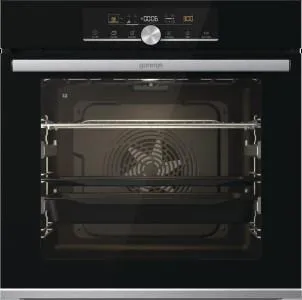 Духовой шкаф Gorenje электрический, 77л, A+, дисплей, пошаговая выпечка, черный