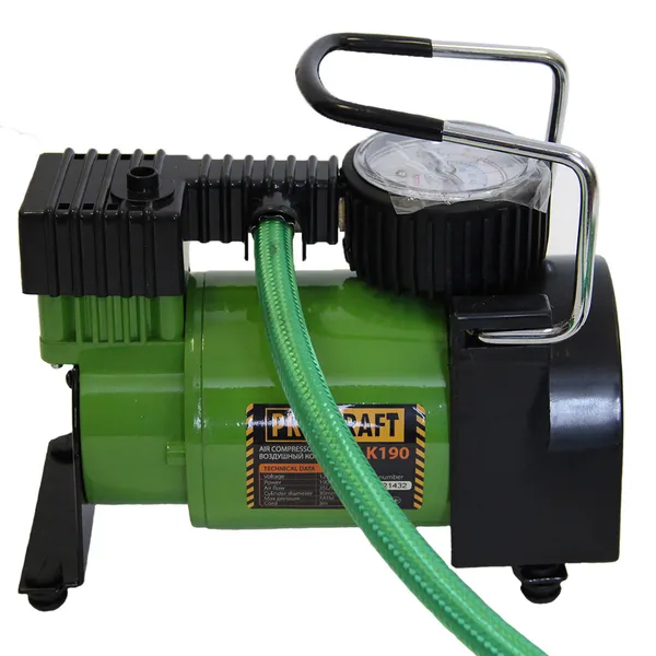 Компрессор автомобильный 7 атм, 168 Вт Procraft LK190 для колес R13, R14, R15, R16 купить в Украине