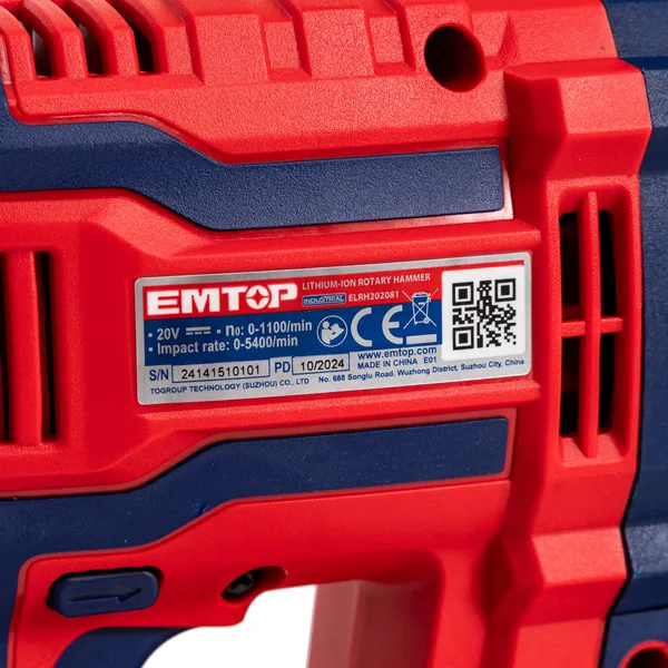 Перфоратор аккумуляторный EMTOP ELRH202081 (АКБ + ЗУ) отзывы