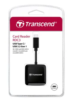 Кардрідер Transcend USB 3.2 Type-C > microSD/SD Чорний фото