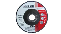 Круг пелюстковий тарілчастий 125*22 P-120 нерж. фото