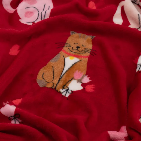 Купить Плед ARDESTO Flannel 160х200см, 100% полиэстер, котики с сердечками