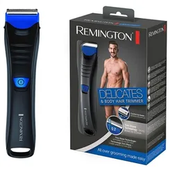 Тример Remington Delicates, для тіла та інтимних зон , акум., сталь, чорно-синій фото