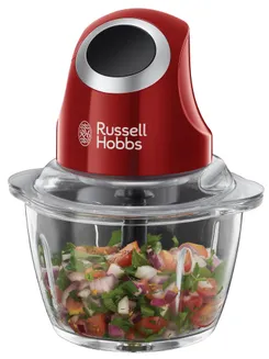 Подрібнювач Russell Hobbs Desire, 200Вт, чаша-1000мл, скло, корпус-пластик, червоний фото