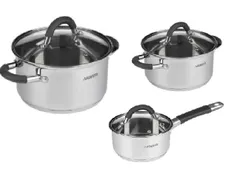 Набор посуды ARDESTO Gemini Salerno, 6 предметов, нержавеющая сталь, силикон фото