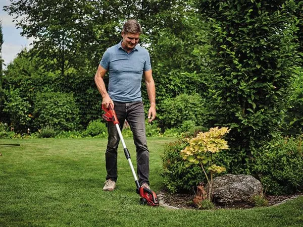 Ножиці для трави акумуляторні Einhell GE-CG 18/100 Li T - Solo 18В PXC леза 10/20см телескопічна штанга 0.7кг без АКБ та ЗП з доставкою