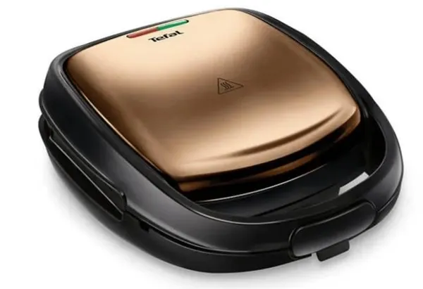 Мультимейкер Tefal Coppertinto 700Вт, тефлон, 2 пластины, корпус-металл, черно-бронзовый