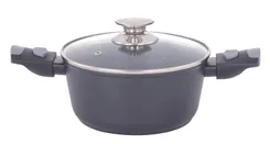 Кастрюля со стеклянной крышкой ARDESTO Gemini Bari, 2.5л, алюминий, черный фото