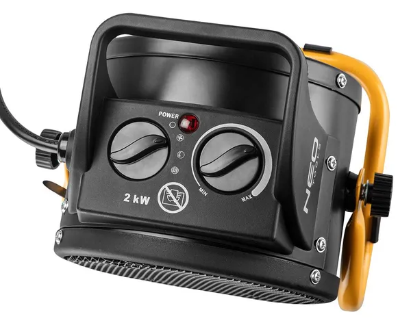 Тепловая пушка электрическая Neo Tools, 2кВт, 30м кв, 197м куб/ч, керамический нагрев. элемент (PTC), чёрный купить в Украине