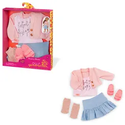 Набор одежды для кукол Our Generation повседневный розовый свитер и юбка фото
