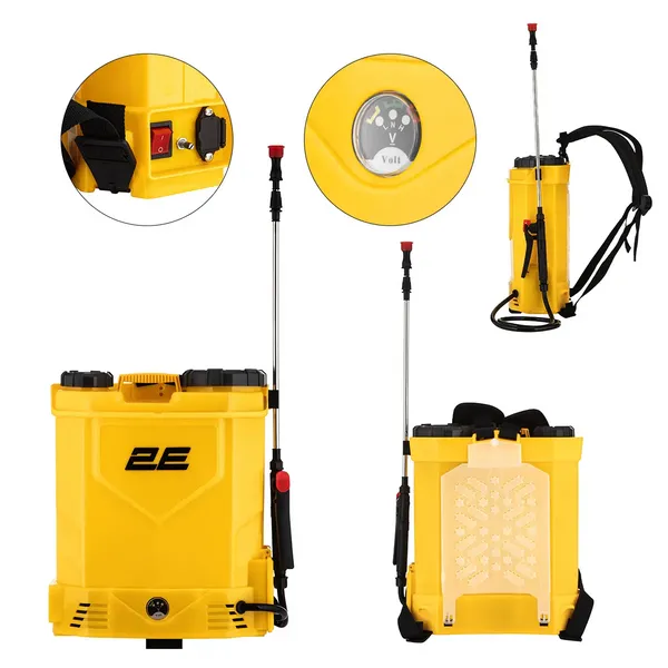 Опрыскиватель аккумуляторный 2E AquaSpray 12LR ранцевый садовый / Электроопрыскиватель для сада и огорода