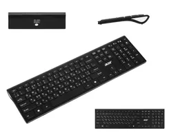 Клавіатура мембранна Acer OKR020, 109key, WL, EN/UKR/RU,чорний фото