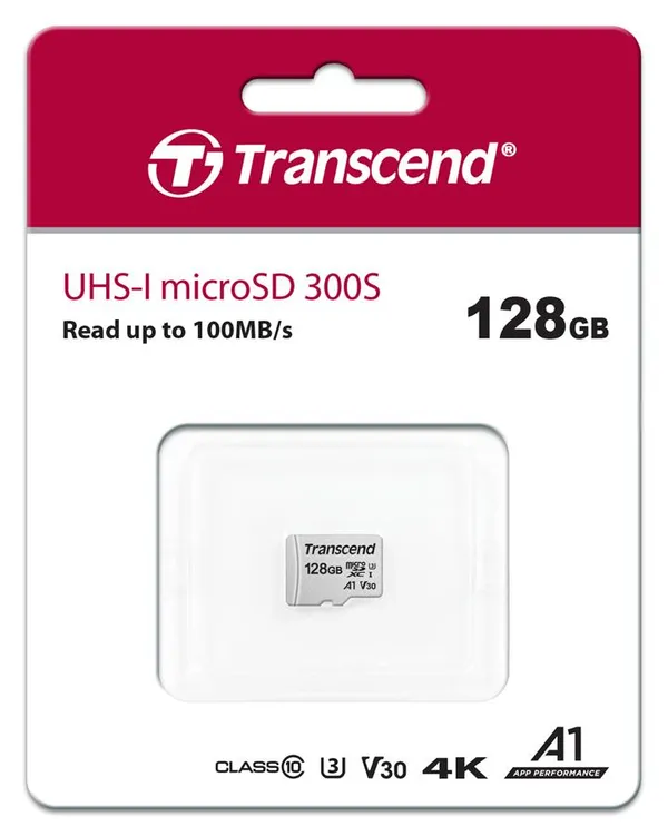 Карта пам'яті Transcend microSD 128GB C10 UHS-I R100/W40MB/s