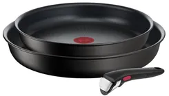 Набір посуду Tefal Ingenio Unlimited, змінна ручка, 3предмети, алюміній, бакеліт, чорний фото