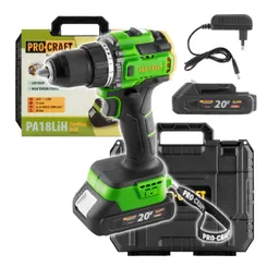 Безщітковий акумуляторний шуруповерт Procraft PA18 LiH в кейсі (1 АКБ 2 А/год) фото