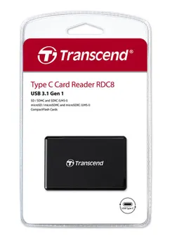 Кардрідер Transcend USB 3.1 Type-C > microSD/SD/CF Чорний фото