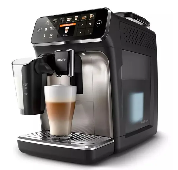 Кавомашина Philips Series 5500, 1.9л, зерно+мелена, автомат.капуч, дисплей, авторецептів -12, чорно-срібний