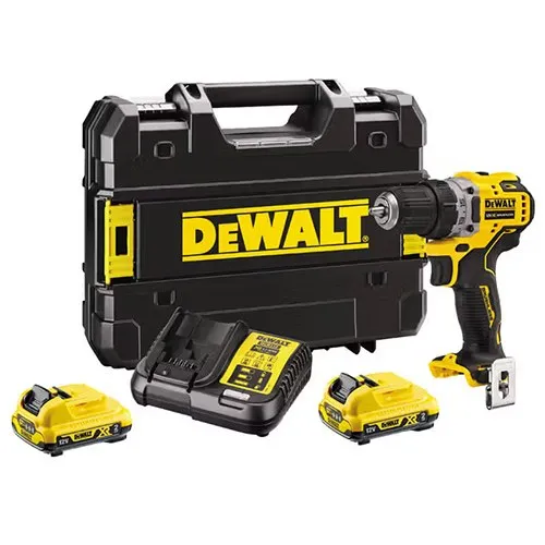 Дрель-шуруповерт DeWalt бесщеточная XR Li-Ion 12В акб 2х2А·час 57.5Нм 425-1500об·мин ЗП кейс патрон 10мм 1.1кг