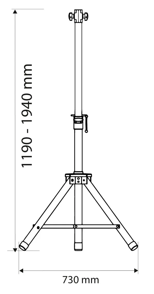 Штатив для инфракрасный обогреватель Neo Tools, 1.1-1.8м, 2.46кг, для 90-030, 90-031, 90-032