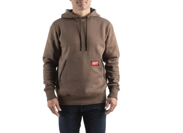 Толстовка WHMW MILWAUKEE, з капюшоном, коричнева, розмір XXL