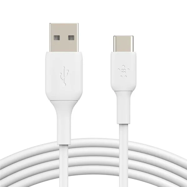 Кабель USB-A > USB-C заряджання/синхронізації Belkin 1м, 15Вт, Type-C, PVC, білий