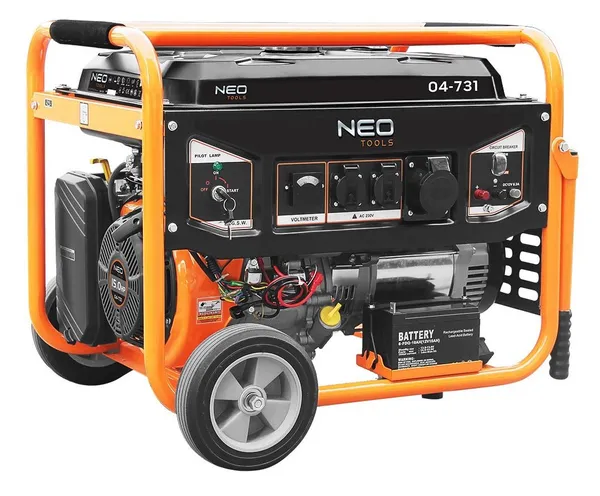 Генератор бензиновый Neo Tools, 6/6.5 кВт фото №1