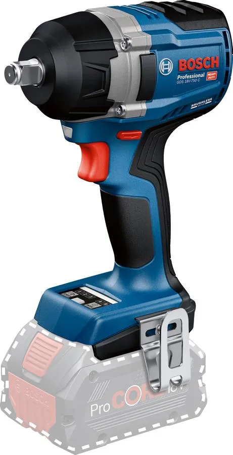 Гайковерт ударный Bosch GDS 18V-750C 18В до 3000об·мин 270/380/750Нм квадрат 1/2" 1.7кг без АКБ и ЗП
