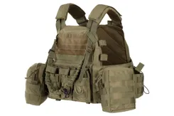 Плитоноска з додатковими сумками 2E Tactical Тип1, Молле, хакі фото