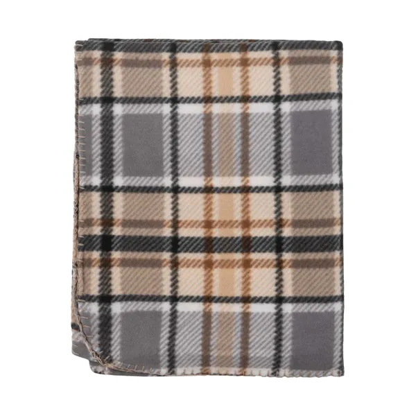 Купить Плед ARDESTO Fleece 130x160см, 100% полиэстер, клетка, бело-коричневый