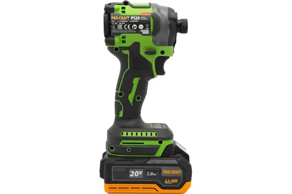 Безщітковий акумуляторний гвинтоверт Procraft PS20 (1 АКБ 2 А/год) ціна в Україні