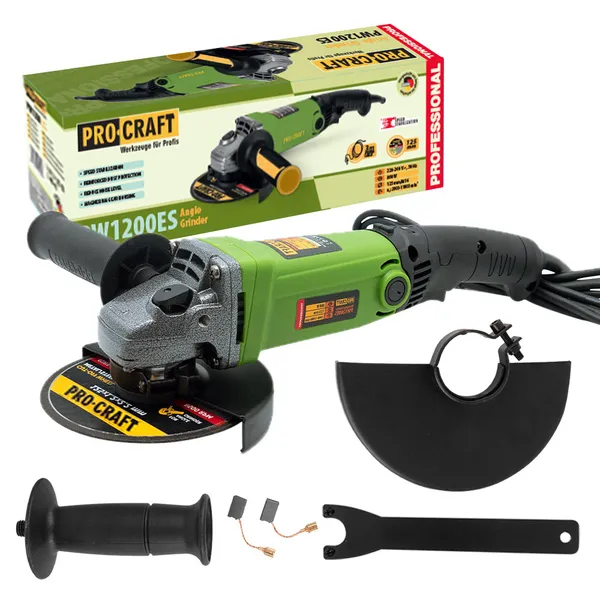 Угловая шлифмашина 125 мм, 860 Вт Procraft PW-1200ES