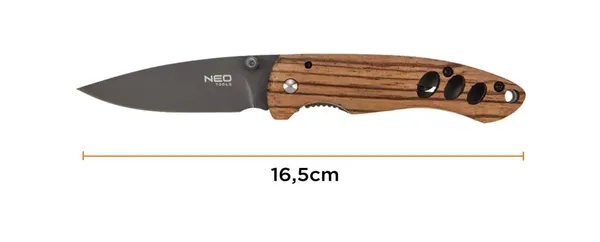 Подарочный набор Neo Tools (фонарь 99-026, туристический браслет 63-140, складной нож) фото №6