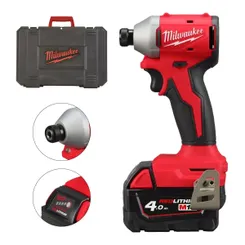 Гвинтоверт ударний акумуляторний Milwaukee M18 BLIDRC-402C 18В АКБ 2х4А·год 190Нм 0-3600об/хв ЗП M12-18C кейс 1.3кг фото