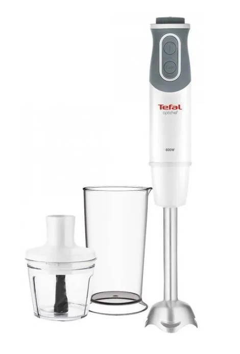 Блендер Tefal погружной Optichef 800Вт, 3в1, чаша-800мл, чопер-500мл, турборежим, белый