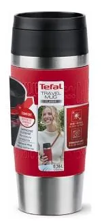 Термочашка Tefal Travel Mug Classic, 360мл, нержавіюча сталь, червоний фото