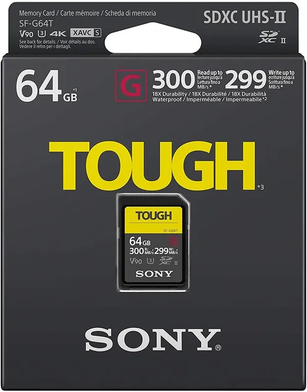 Карта пам'яті Sony SDXC   64GB C10 UHS-II U3 V90 R300/W299MB/s Tough