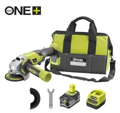 Шліфмашина кутова акумуляторна RYOBI, M18 M18 R18AG-140S, діаметр 115мм (ЗП+1 акум.x 4.0Aг, сумка) фото