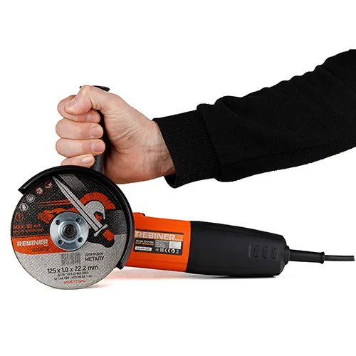 Угловая шлифмашина (125 мм, 750 Вт) Rebiner RAG-1050E с регулятором и стабилизацией оборотов купить онлайн