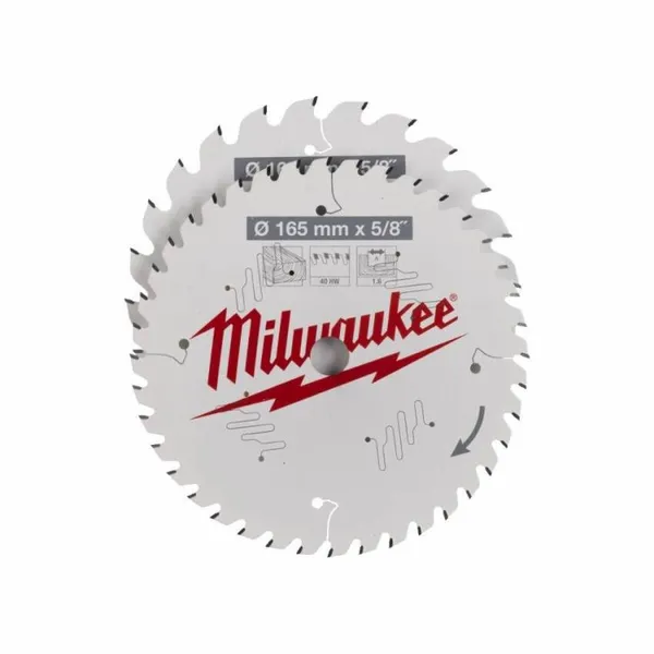Диск пильный Milwaukee по дереву 165x1.6-24T