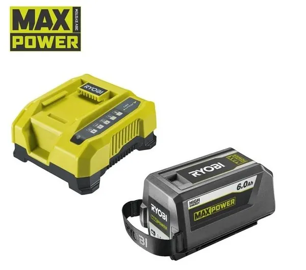 Набор аккумулятора и зарядного устройства Ryobi Max Power RY36BK60B-160 36В 1х6А·ч ЗУ 6А быстрозарядный